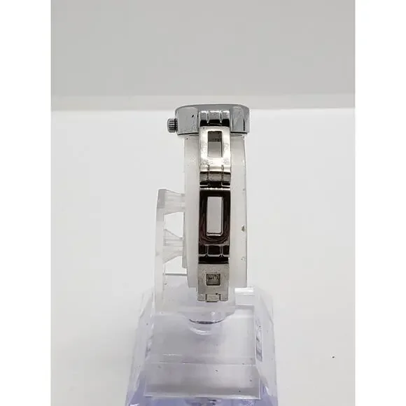 Women's Timex watch Iridescent blue face. Silver bracelet band